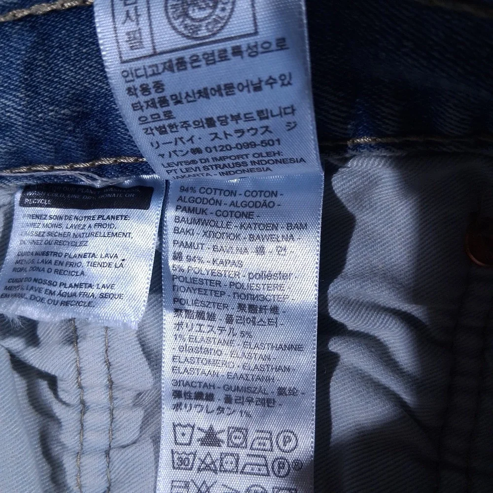 Levis 501 Org Mens Light Wash Button Fly Straight Leg Jeans 40x32 (Fits 40x30)